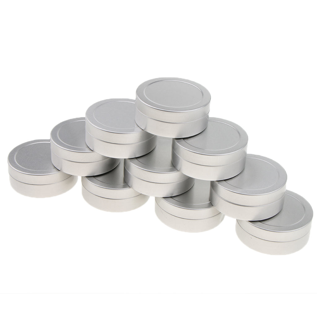 Cosmetic Tins,10pcs 25ml Aluminium Lip Balm Tin Pots Cosmetic Cream Jar Bottle Container