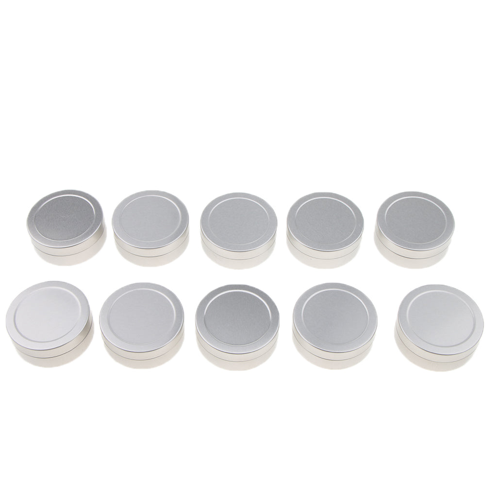 Cosmetic Tins,10pcs 25ml Aluminium Lip Balm Tin Pots Cosmetic Cream Jar Bottle Container