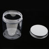 5PCS 250ML Clear Empty Refillable PET Plastic Wide Mouth Cosmetic Bottles With Aluminum Cap-Cream Lotion Holder Case Makeup Storage Contanier Facial Mask Pot Jar