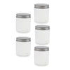 5PCS 250ML Clear Empty Refillable PET Plastic Wide Mouth Cosmetic Bottles With Aluminum Cap-Cream Lotion Holder Case Makeup Storage Contanier Facial Mask Pot Jar