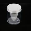 5PCS 250ML Clear Empty Refillable PET Plastic Wide Mouth Cosmetic Bottles With Aluminum Cap-Cream Lotion Holder Case Makeup Storage Contanier Facial Mask Pot Jar