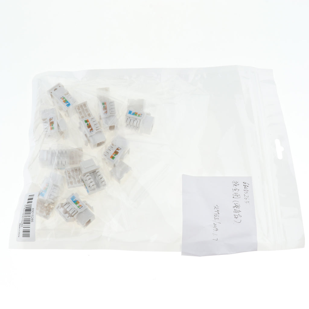 10 pack of RJ45 CAT6 Keystone Jack Module Network Connector Enternet Module - White