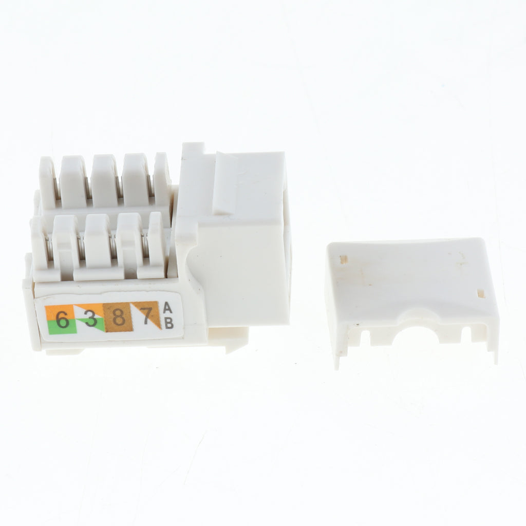 10 pack of RJ45 CAT6 Keystone Jack Module Network Connector Enternet Module - White