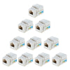 10 pack of RJ45 CAT6 Keystone Jack Module Network Connector Enternet Module - White