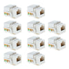 10 pack of RJ45 CAT6 Keystone Jack Module Network Connector Enternet Module - White