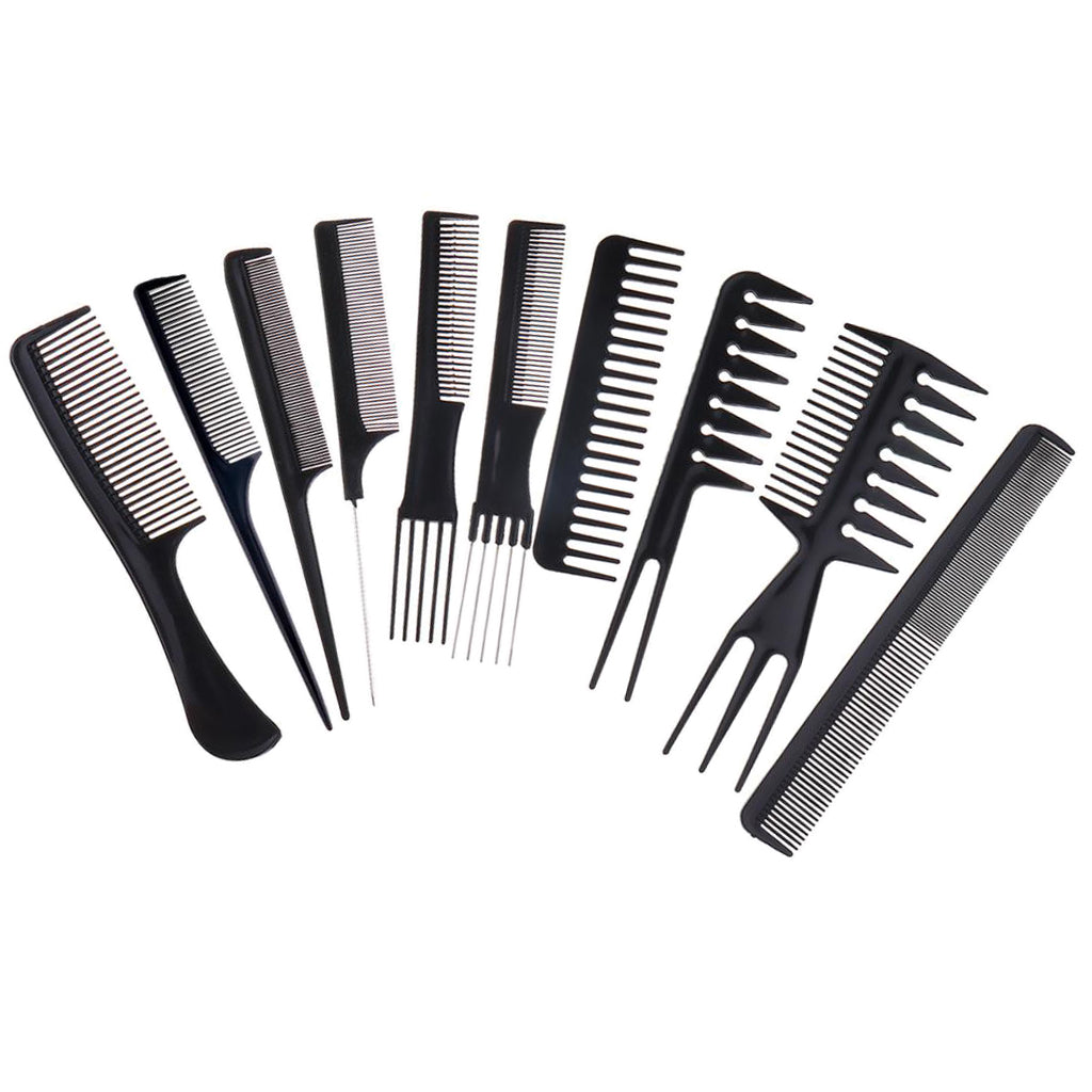 10 Pieces Professional Salon Stylist Hair Styling Comb Plastic Hairdressing Combs Set For All Hair Types