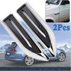 2 Pieces Car 7.5 inch Length Side Vent Air Flow Fender Sticker Silver Tone Black,19cm x 5cm