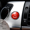 1PC Red Real Carbon Fiber Push Start Stop Button Cover Cap Sticker Trim Auto Car Decor Engine Aceessorie Styling For BMW E Series