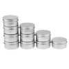 10x 80ml Round Aluminum Cosmetics Cream Empty Lip Balm Containers Jars Tin