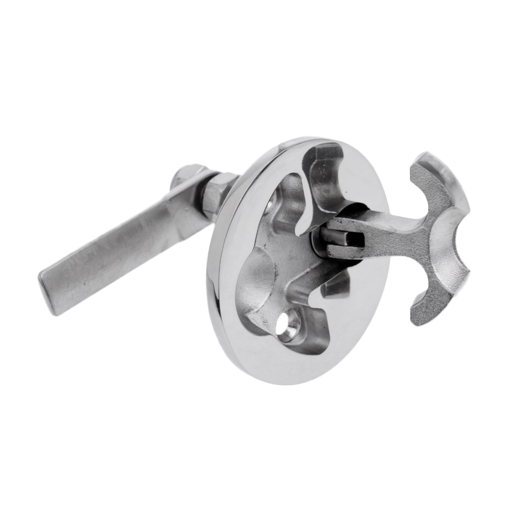 Boat Hatch Latch Turning Lock Lift Ring T Handle 2" - Marine 316 Stainless Steel