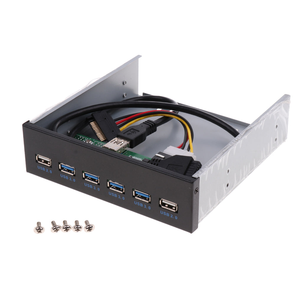 4Port USB3.0+Dual USB2.0 Front Panel Data Hub for USB Flash Drive/Desktops