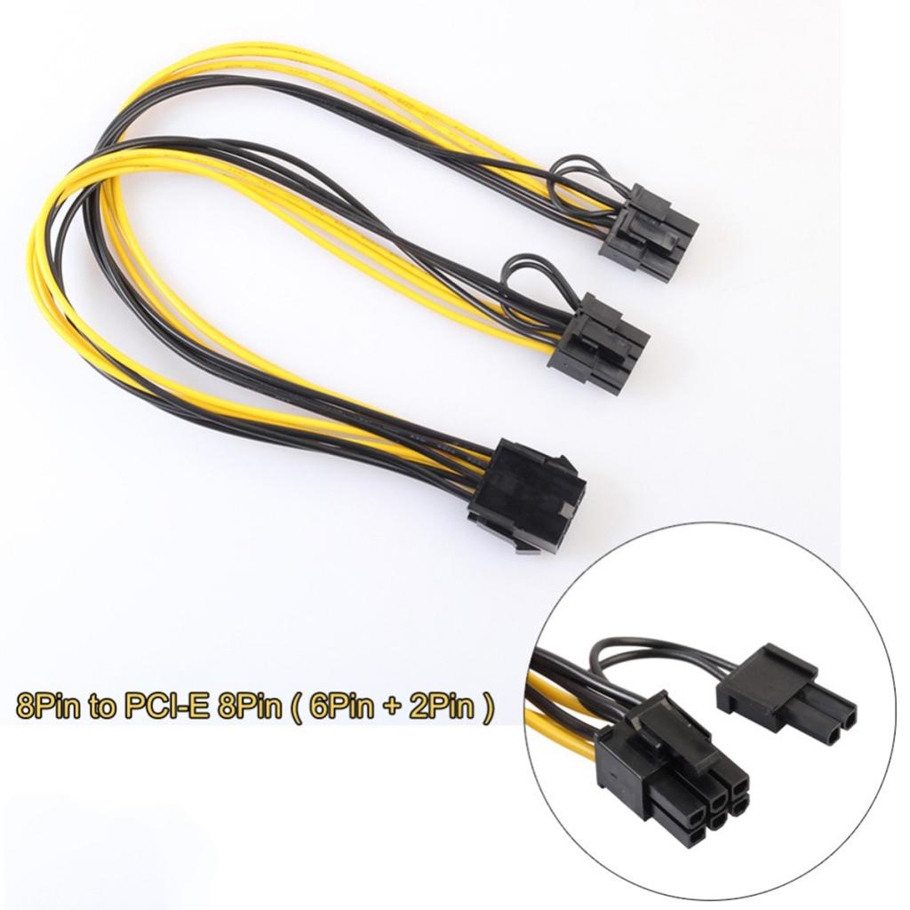 10 Pieces 8 Pin To 2x 8 Pin (6+2) PCI Express Power Adapter Y-splitter Cable