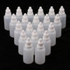 Pack of 20 30ml White Plastic Empty Squeezable Dropper Bottles Eye Liquid Dropper Vials with Caps Refillable