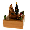 14cm Classic Wooden Music Toys with Christmas Tree Musical Box Home Christmas Decor Display Ornaments Kids Gift