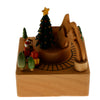 14cm Classic Wooden Music Toys with Christmas Tree Musical Box Home Christmas Decor Display Ornaments Kids Gift