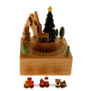 14cm Classic Wooden Music Toys with Christmas Tree Musical Box Home Christmas Decor Display Ornaments Kids Gift