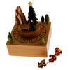 14cm Classic Wooden Music Toys with Christmas Tree Musical Box Home Christmas Decor Display Ornaments Kids Gift