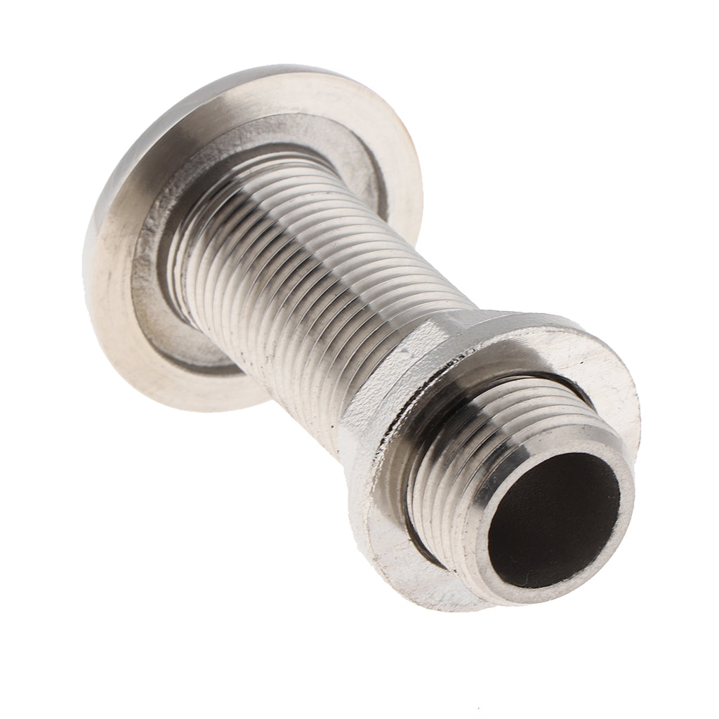 Marine Boat Thru Hull Fitting Connector / Drain, For 38mm 1-1/2 inch Hose Barb - 316 Stainless Steel