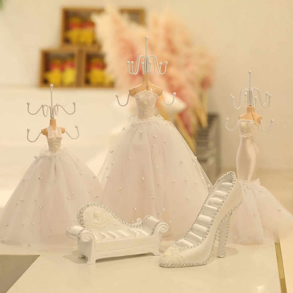 Jewelry Display Stand Decorative Holder for Storage and Presentation of Jewelry Organizer Resin Hanging Rack Stand - Mermaid Dress Design