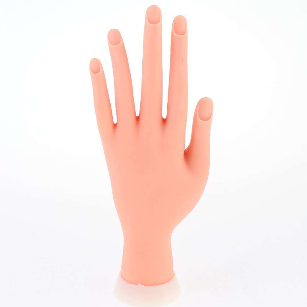 Soft Nail Training Practice Fake Hand Nail Display Manicure Tools with Base Nail Art Display Model Practice Tool