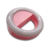 Portable LED Ring Flash Fill Light Clip Camera For All Cell Phone Pink