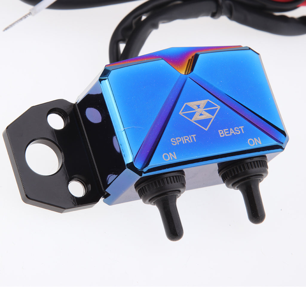 Aluminum Waterproof Motorcycle Double Handlebar Control Switch For Emergency Light Switch Starting switch