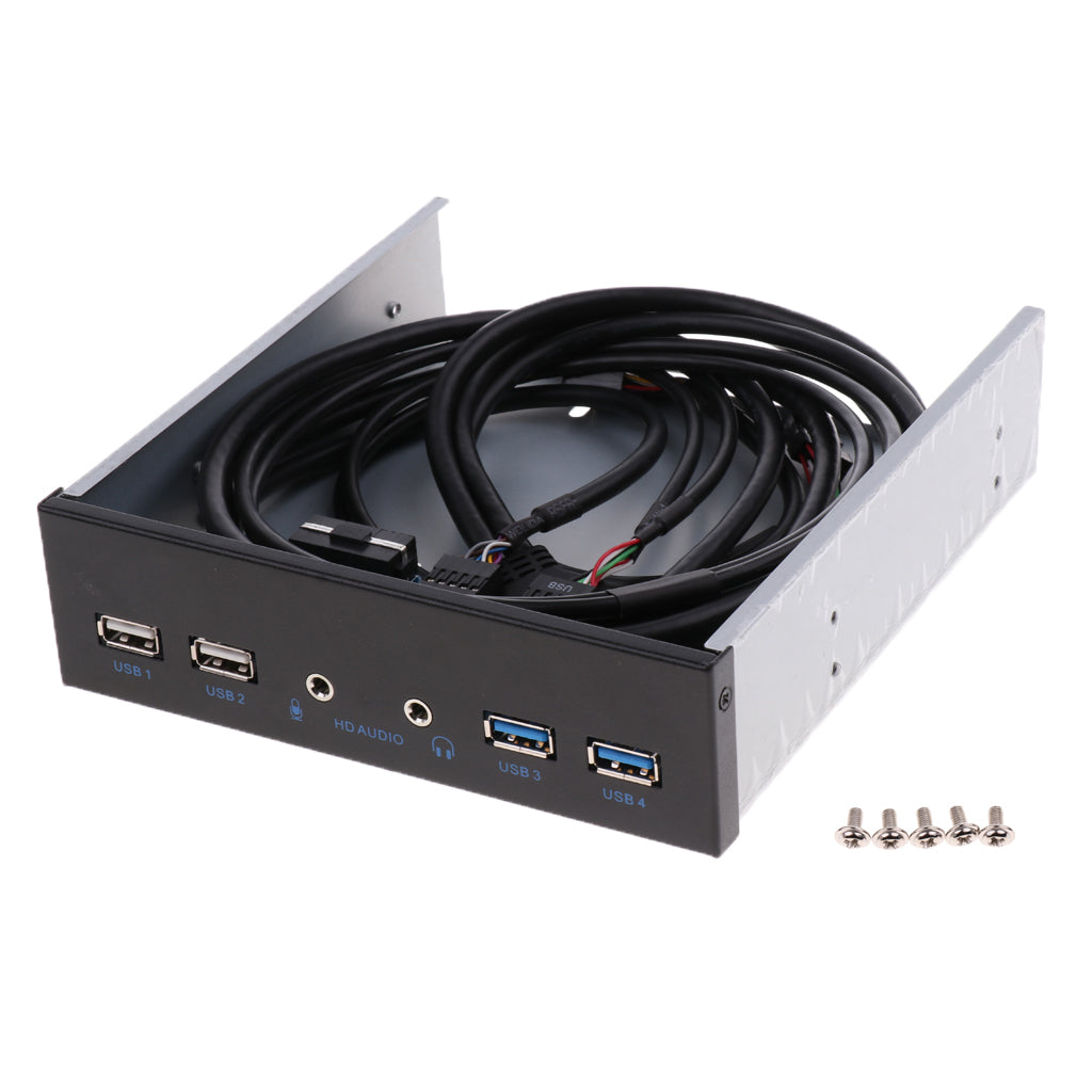 Optic Front Panel USB Hubs With Dual USB3.0&USB2.0 & HD AUDIO port for Desktop