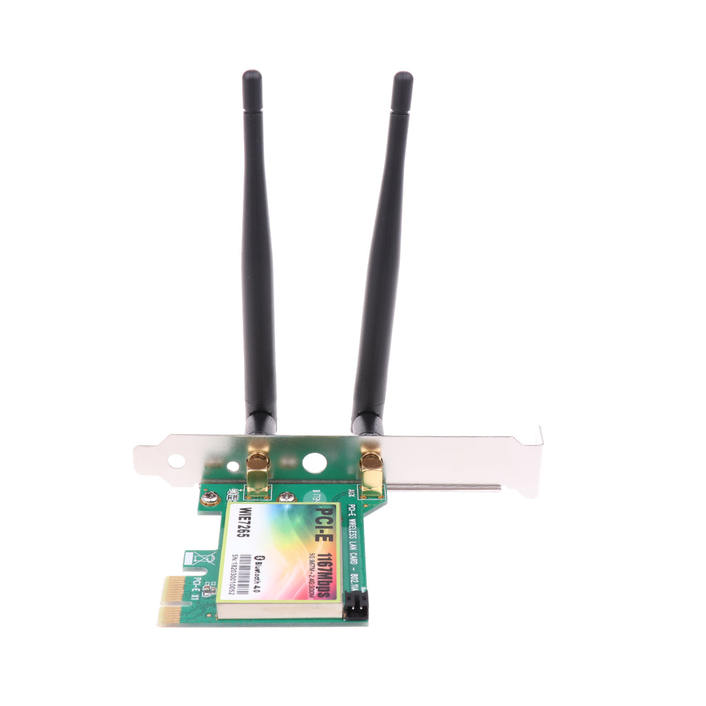 Wireless Dual Band PCI Express (PCIe) WiFi Adapter Network Card with Antenna