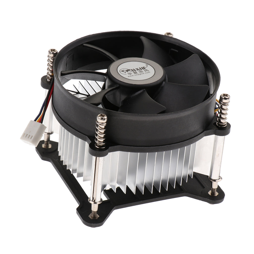 90x90x70mm 4Pins Aluminum Extrusion Computer CPU Cooling Fan Radiator Black