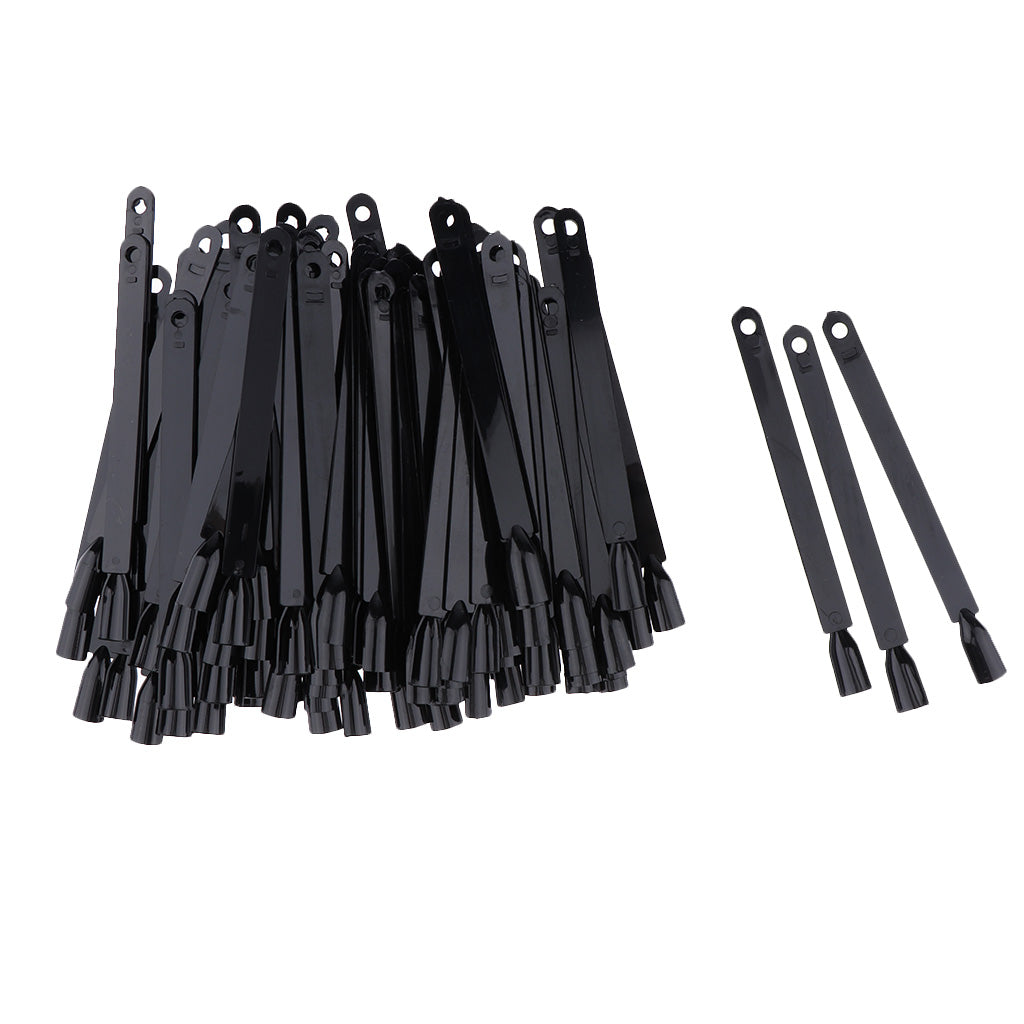 200 Pcs Nail Tips Black Fan-shaped False Nail Art Tips Sticks Polish Gel Salon Display Chart Practice Tools Set