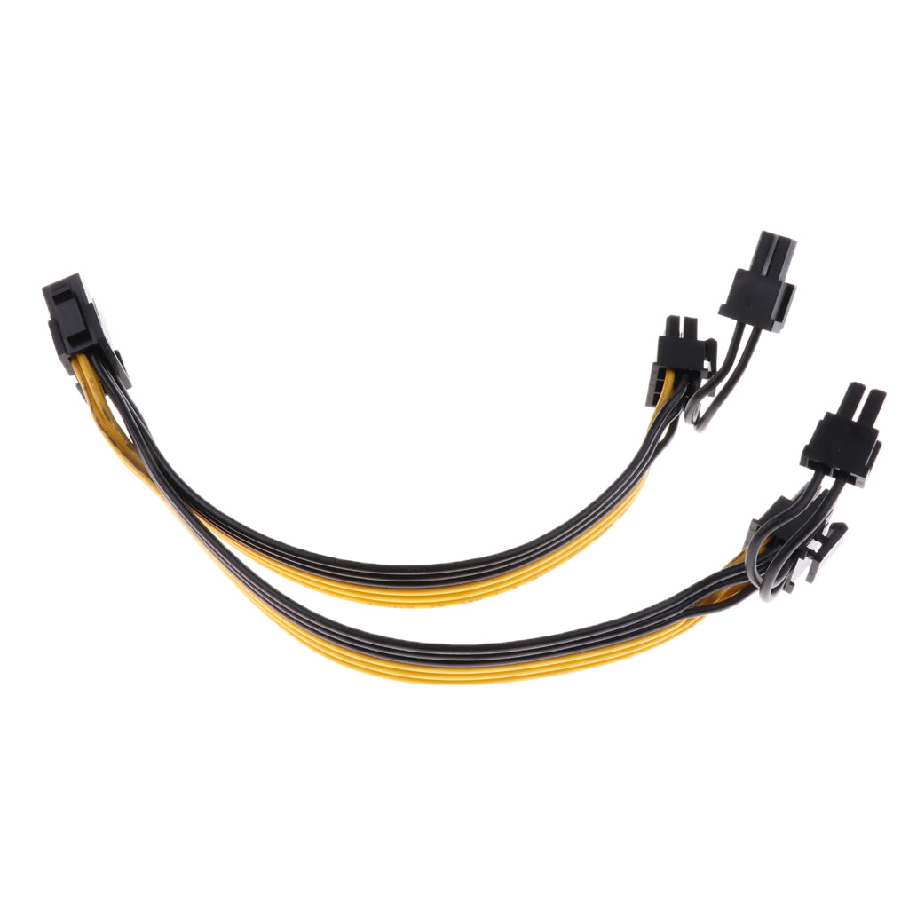 CPU 8-Pin to PCI-E Dual 6+2Pin Power Supply Extension Cable for Graphic Card