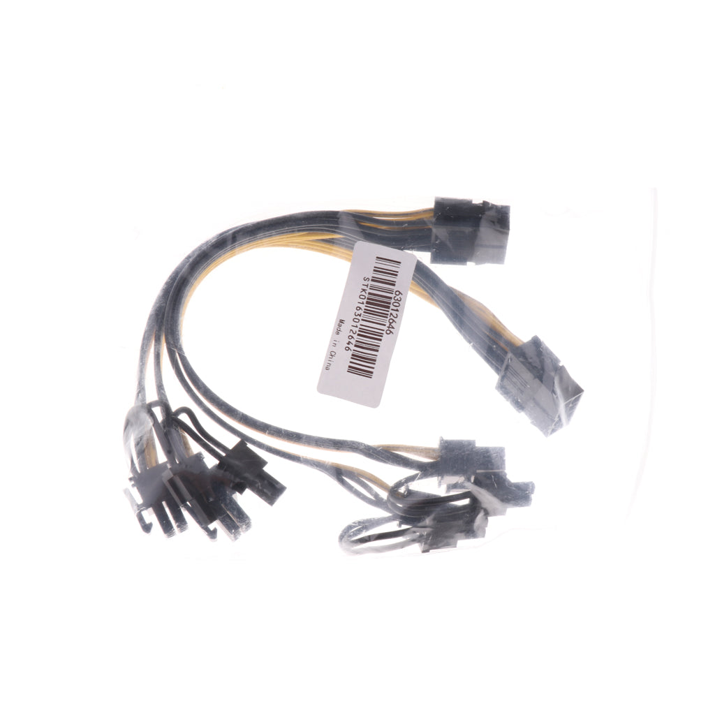 CPU 8-Pin to PCI-E Dual 6+2Pin Power Supply Extension Cable for Graphic Card