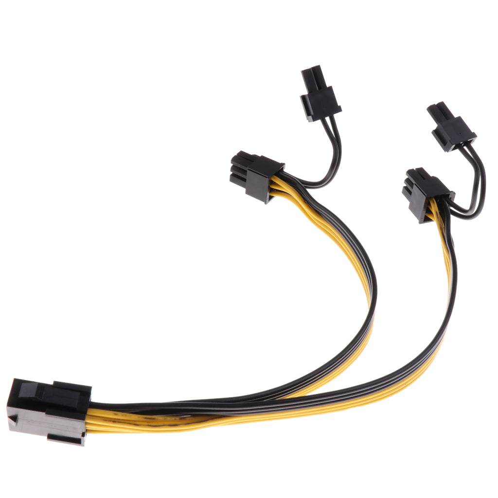 CPU 8-Pin to PCI-E Dual 6+2Pin Power Supply Extension Cable for Graphic Card