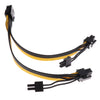 CPU 8-Pin to PCI-E Dual 6+2Pin Power Supply Extension Cable for Graphic Card