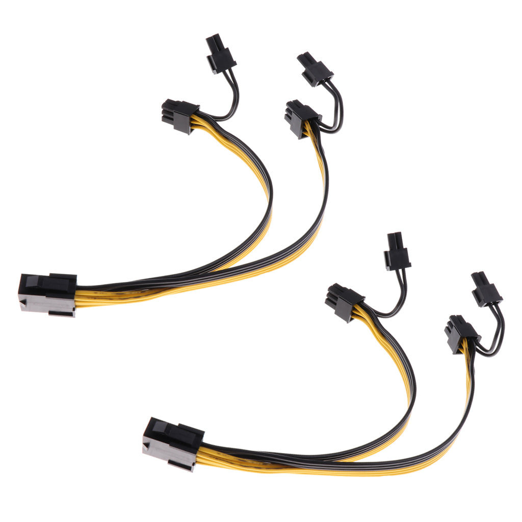 CPU 8-Pin to PCI-E Dual 6+2Pin Power Supply Extension Cable for Graphic Card