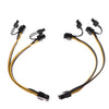 CPU 8-Pin to PCI-E Dual 6+2Pin Power Supply Extension Cable for Graphic Card