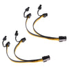 CPU 8-Pin to PCI-E Dual 6+2Pin Power Supply Extension Cable for Graphic Card