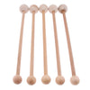 5 Pieces Natural Hardwood Massage Hammers Round Wooden Handles Children' Toy