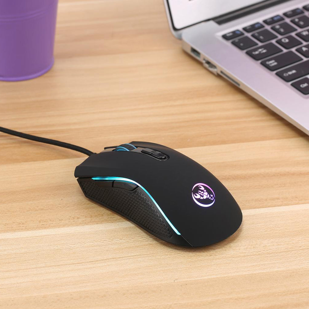 7-Button Wired USB Optical Mouse with LED Back Light for PC, Mac, Desktop, Laptop