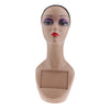 Female Manikin Mannequin Head Model Wearing Makeup Display Stand for Wigs Hats Scarfs Jewelry Holder,Skin