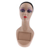 Female Manikin Mannequin Head Model Wearing Makeup Display Stand for Wigs Hats Scarfs Jewelry Holder,Skin