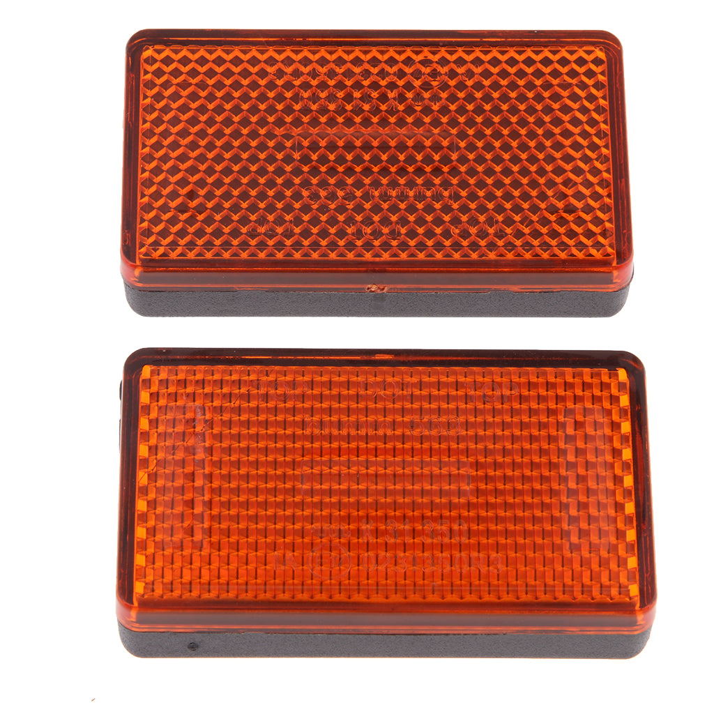 60x36mm Front Fork Amber Reflectors for Motorcycle, Scooter, Bikes, ATV, Dirt bike