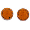 Universal 2pcs Round Turn Signal Amber LED Light Orange Lens for Harley Softail