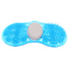 Shower Back Scrubber Massager & Foot Exfoliating Cleaner Tool Set For Men Women - Blue