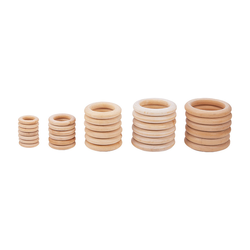 50 pieces wooden ring 30mm 40mm 55mm 65mm 70mm natural wood rings Handicrafts jewelry diy jewelry making bracelets accessories for crafts decorating