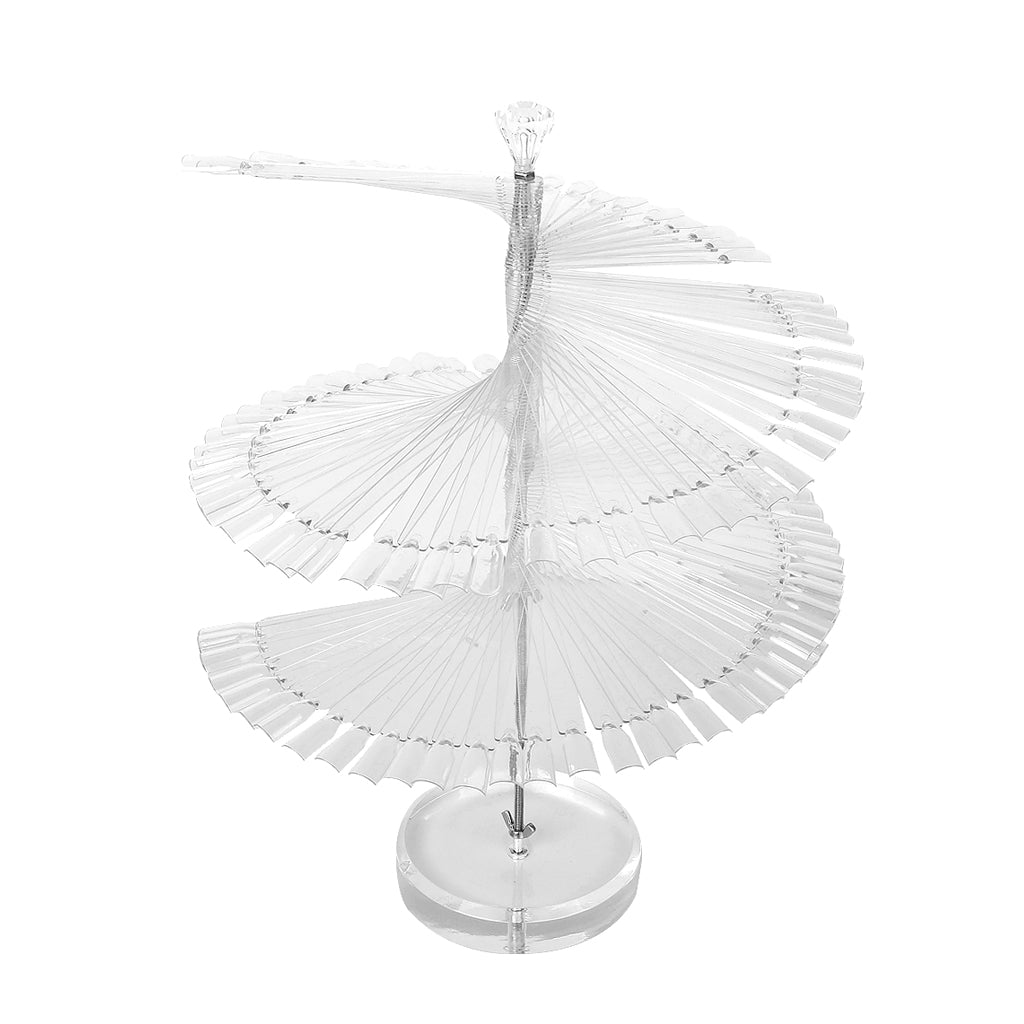 Pro Large Spiral Fan Shape 120PC False Nail Art Polish Board Tips Stick Display Stand Holder