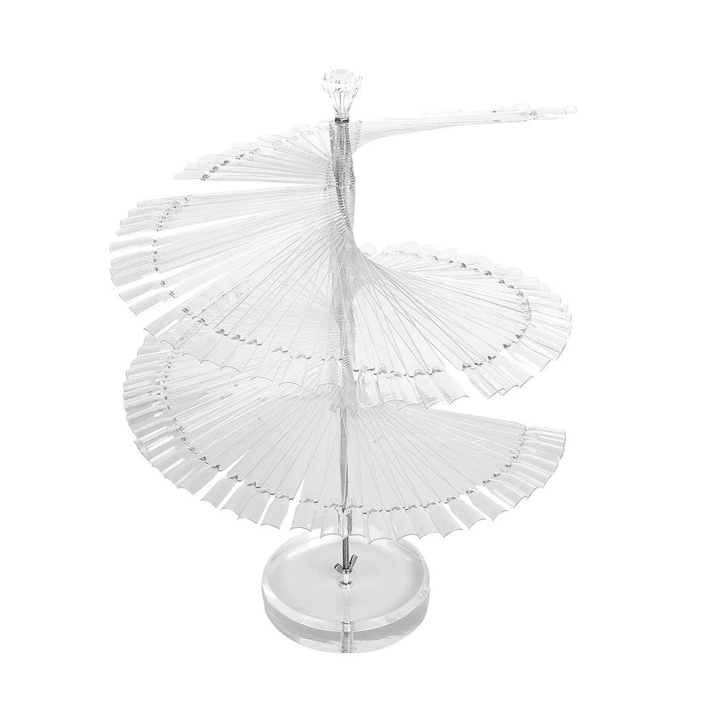 Pro Large Spiral Fan Shape 120PC False Nail Art Polish Board Tips Stick Display Stand Holder