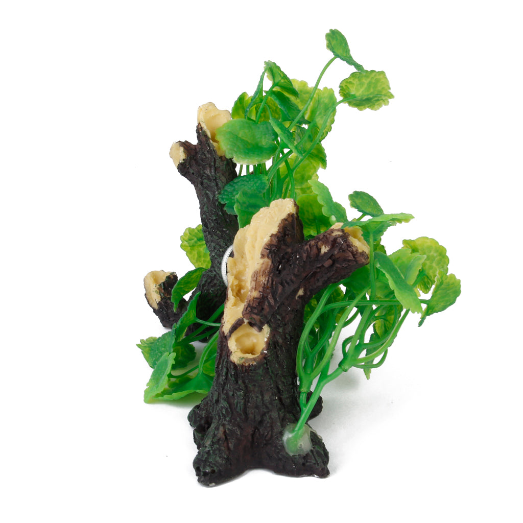 Simulation Aquatic Plastic Plants Stump Aquarium Ornament Decorations