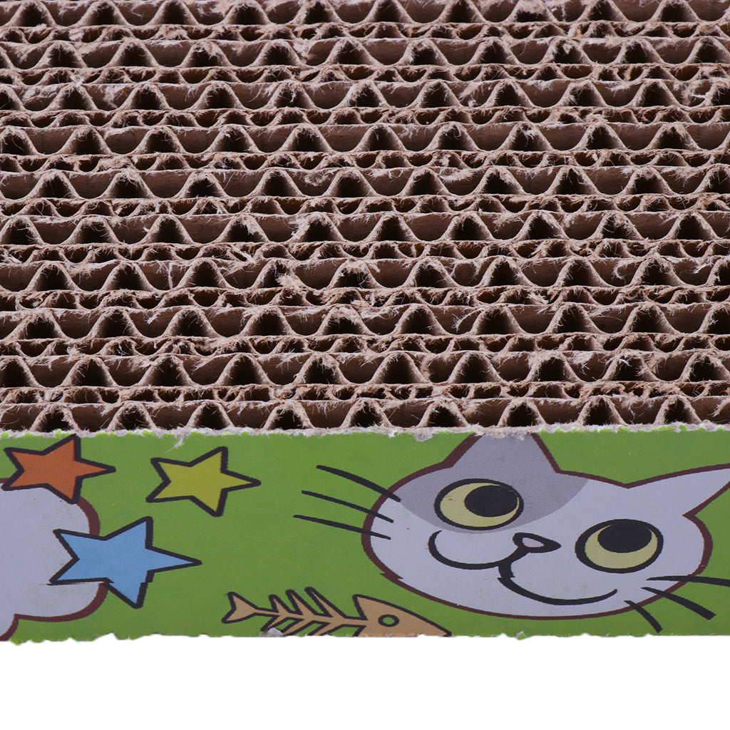 Straight Corrugated Board Cat Scratcher Seize Scratch Pad Catnip Bed