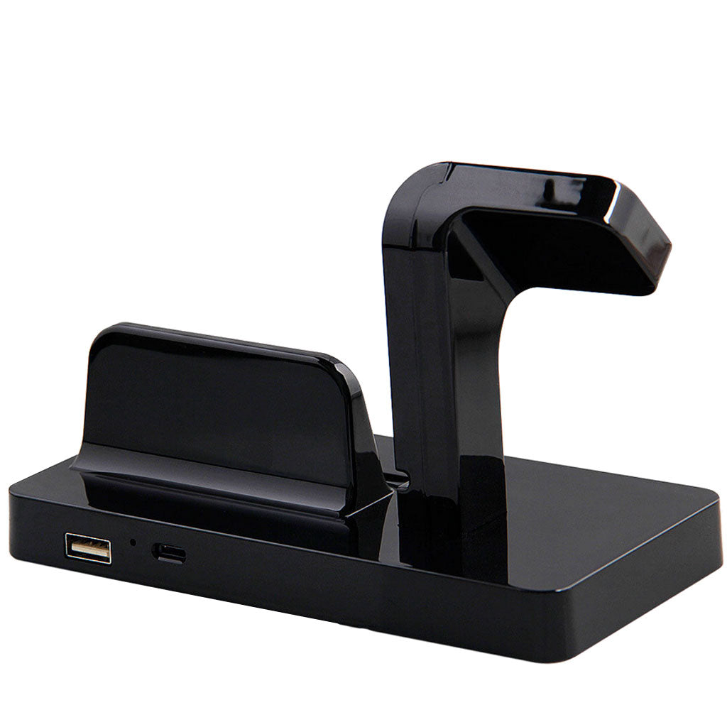 Docking Charger Station Stand Cradle For iPhone 5c 5s 6 6s Apple Watch Black